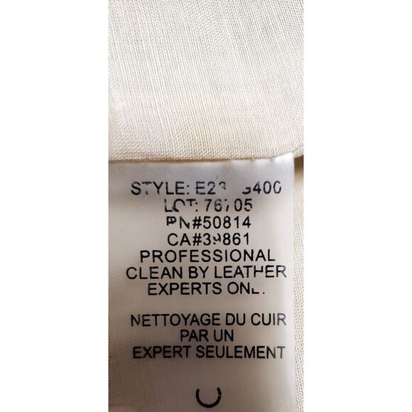 Elie Tahari Coat Cecelia Leather SM Lazer Cut Thin Buttery Soft Putty Tan Color - Picture 13 of 14